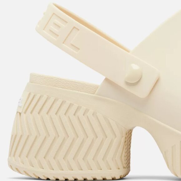 NEW Sorel Ona Streetworks Heeled Clogs in Honey White For Women 825 5s3 - Picture 7 of 14
